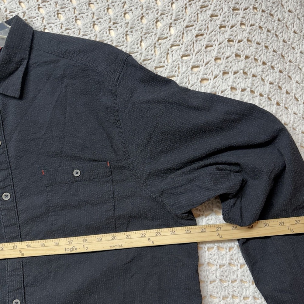 Tommy Bahama Shirt Mens Sz XL Black Striped Long Sleeve Button Up - Picture 4 of 9